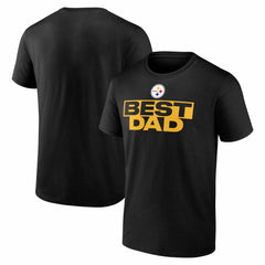 Pittsburgh Steelers Greatest Dad T-Shirt - Black T-shirts