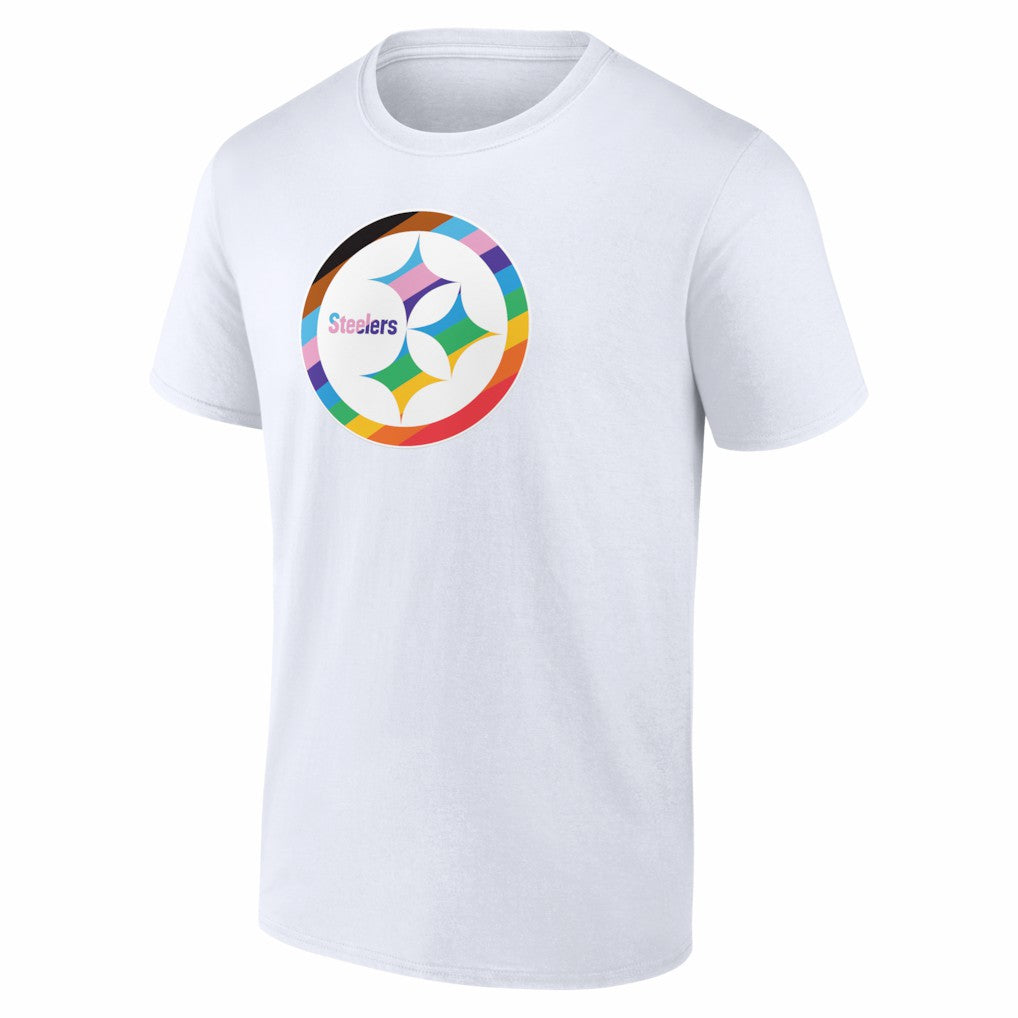 Pittsburgh Steelers Logo Pride T-Shirt - White T-shirts