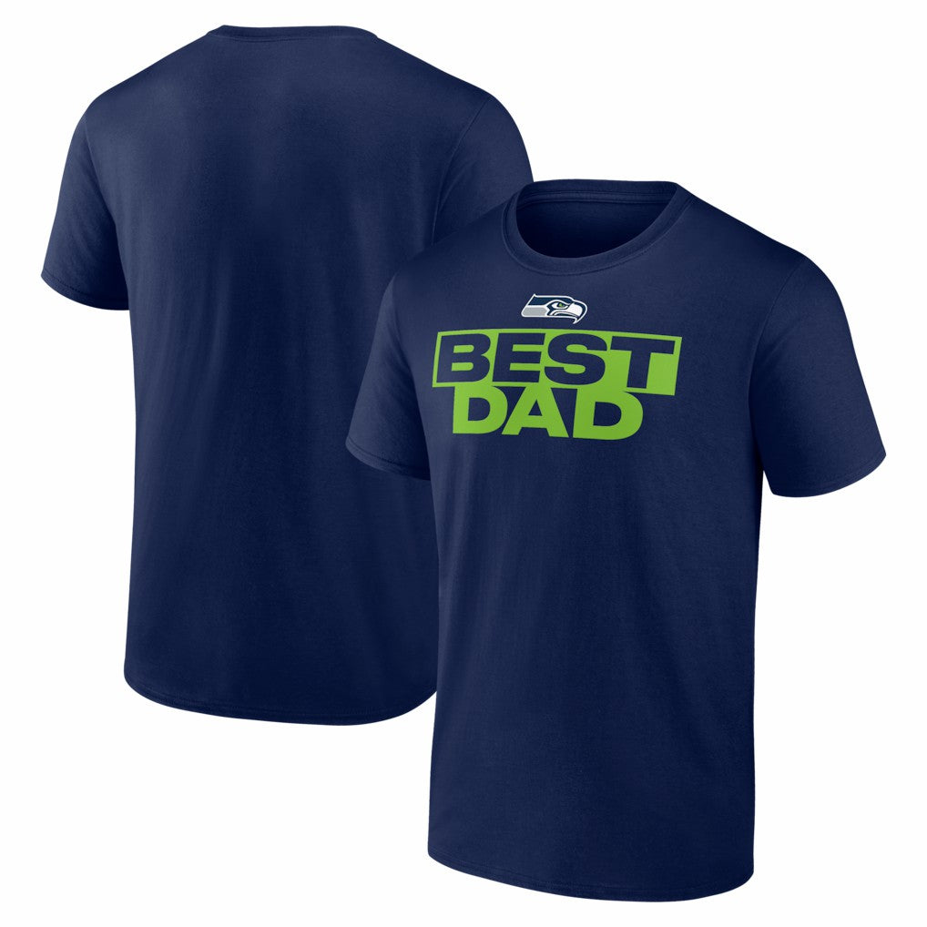 Seattle Seahawks Greatest Dad T-Shirt - College Navy T-shirts