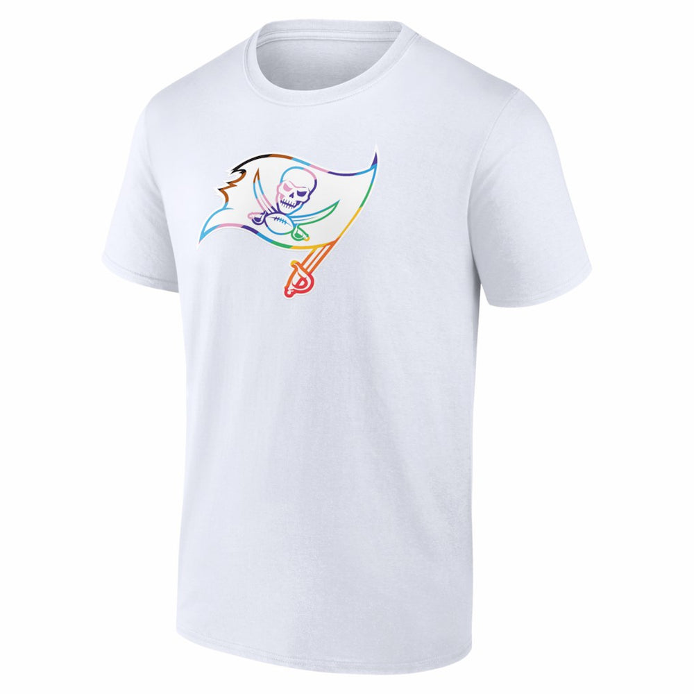 Tampa Bay Buccaneers Logo Pride T-Shirt - White T-shirts