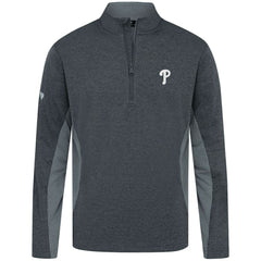 Philadelphia Phillies Levelwear Waffle Insignia 2.0 Quarter-Zip Pullover - Heather Black Pullover