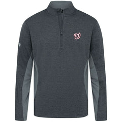 Washington Nationals Levelwear Waffle Insignia 2.0 Quarter-Zip Pullover - Heather Black Pullover