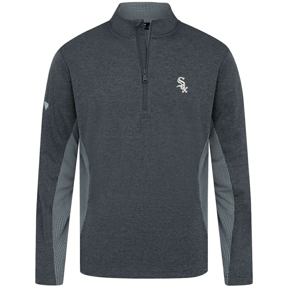 Chicago White Sox Levelwear Waffle Insignia 2.0 Quarter-Zip Pullover - Heather Black Pullover