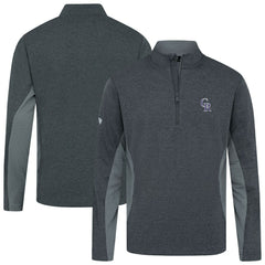 Colorado Rockies Levelwear Waffle Insignia 2.0 Quarter-Zip Pullover - Heather Black Pullover