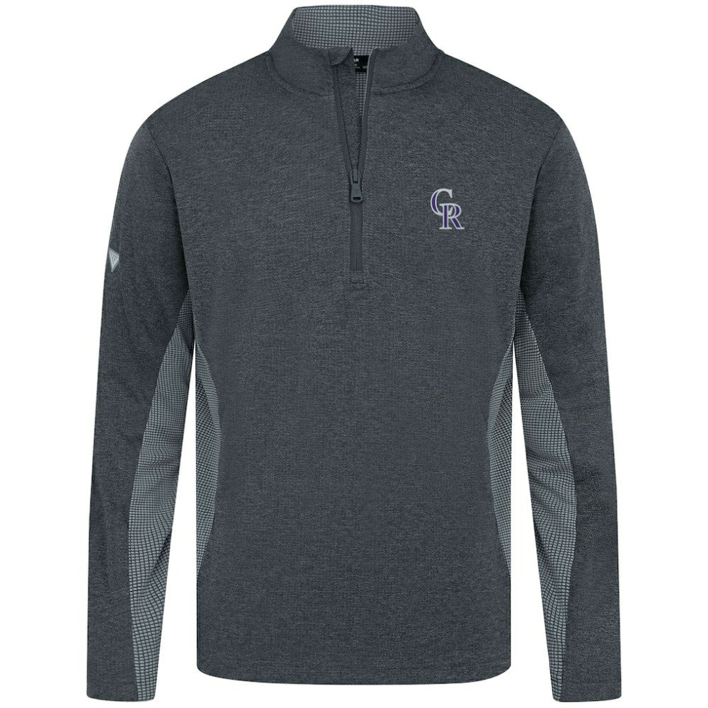 Colorado Rockies Levelwear Waffle Insignia 2.0 Quarter-Zip Pullover - Heather Black Pullover
