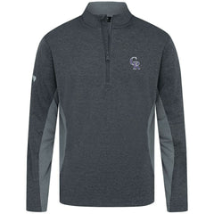 Colorado Rockies Levelwear Waffle Insignia 2.0 Quarter-Zip Pullover - Heather Black Pullover