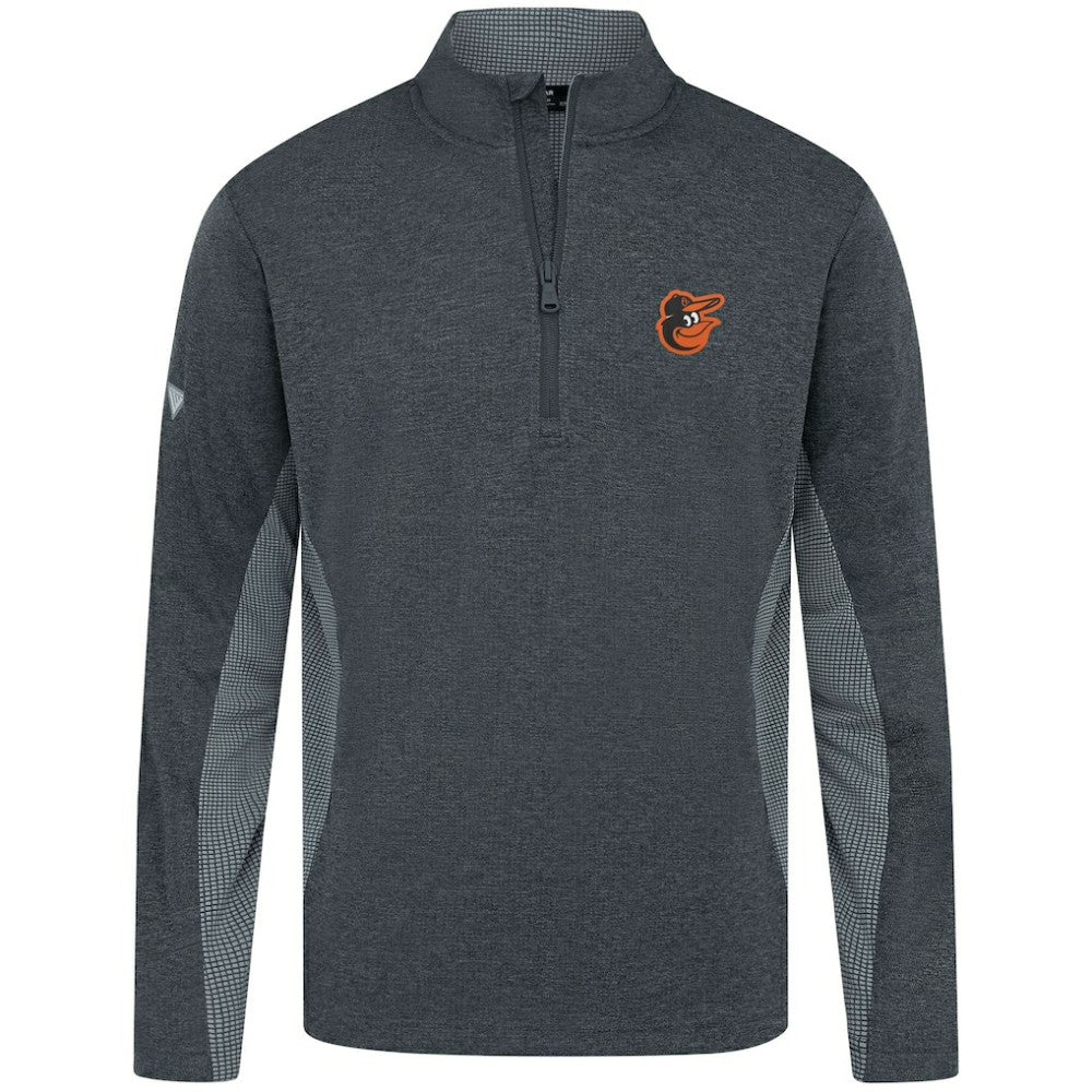 Baltimore Orioles Levelwear Waffle Insignia 2.0 Quarter-Zip Pullover - Heather Black Pullover