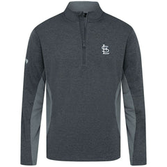 St. Louis Cardinals Levelwear Waffle Insignia 2.0 Quarter-Zip Pullover - Heather Black Pullover