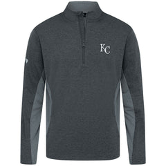 Kansas City Royals Levelwear Waffle Insignia 2.0 Quarter-Zip Pullover - Heather Black Pullover