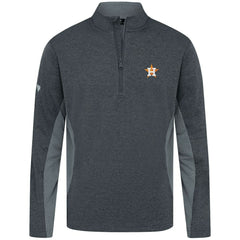 Houston Astros Levelwear Waffle Insignia 2.0 Quarter-Zip Pullover - Heather Black Pullover