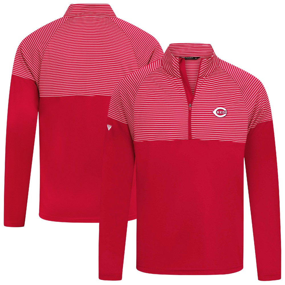 Cincinnati Reds Levelwear Classic Stripes Insignia 2.0 Pullover - Red Pullover
