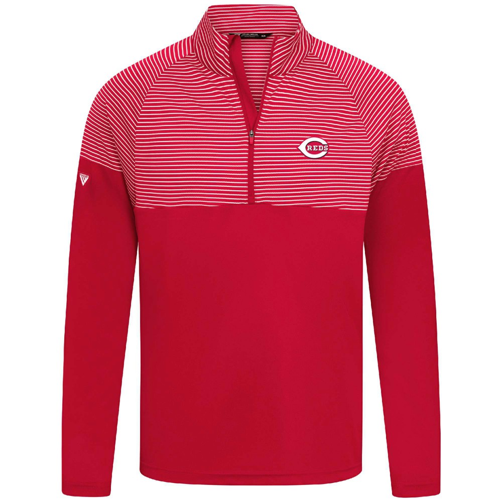 Cincinnati Reds Levelwear Classic Stripes Insignia 2.0 Pullover - Red Pullover