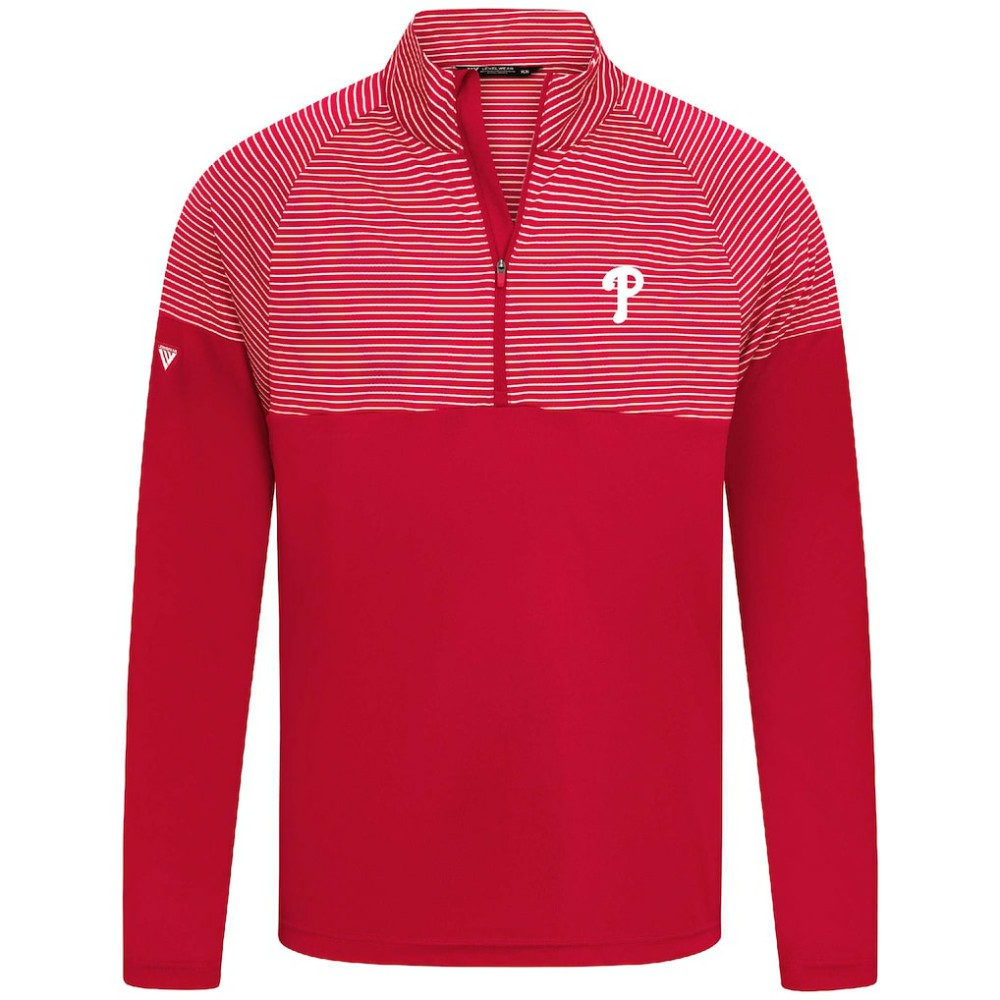 Philadelphia Phillies Levelwear Classic Stripes Insignia 2.0 Pullover - Red Pullover