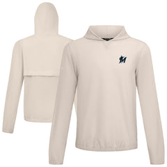 Miami Marlins Levelwear Action Insignia 2.0 Pullover Hoodie - Khaki Hoodies