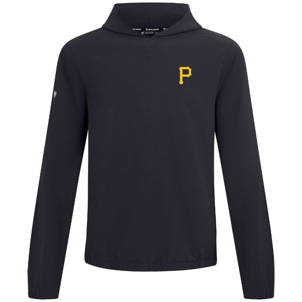 Pittsburgh Pirates Levelwear Action Insignia 2.0 Pullover Hoodie - Black Hoodies