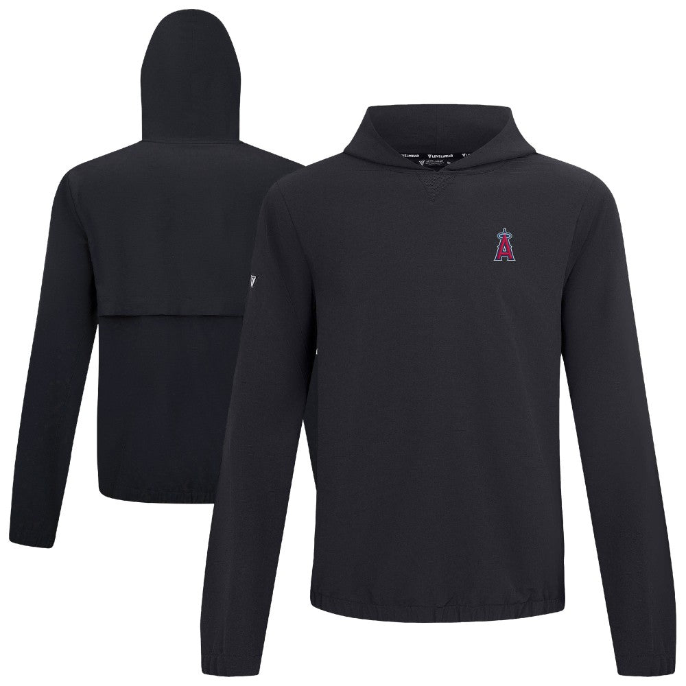 Los Angeles Angels Levelwear Action Insignia 2.0 Pullover Hoodie - Black Hoodies