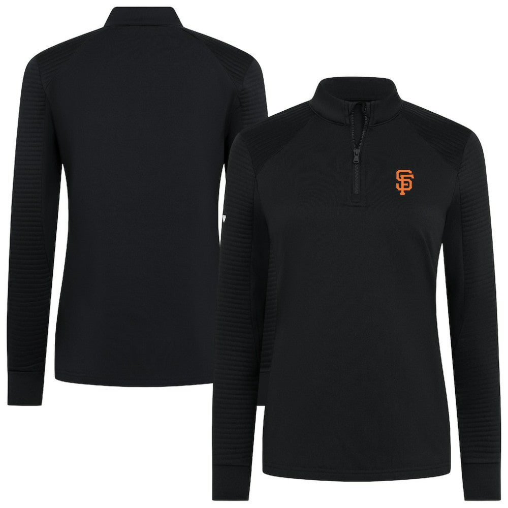 San Francisco Giants Levelwear Women's Power Insignia 2.0 Quarter-Zip Pullover Top - Black Pullover
