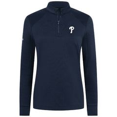 Philadelphia Phillies Levelwear Women's Power Insignia 2.0 Quarter-Zip Pullover Top - Navy Pullover