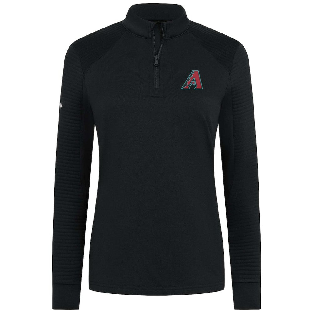 Arizona Diamondbacks Levelwear Women's Power Insignia 2.0 Quarter-Zip Pullover Top - Black Pullover