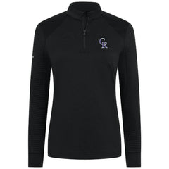 Colorado Rockies Levelwear Women's Power Insignia 2.0 Quarter-Zip Pullover Top - Black Pullover