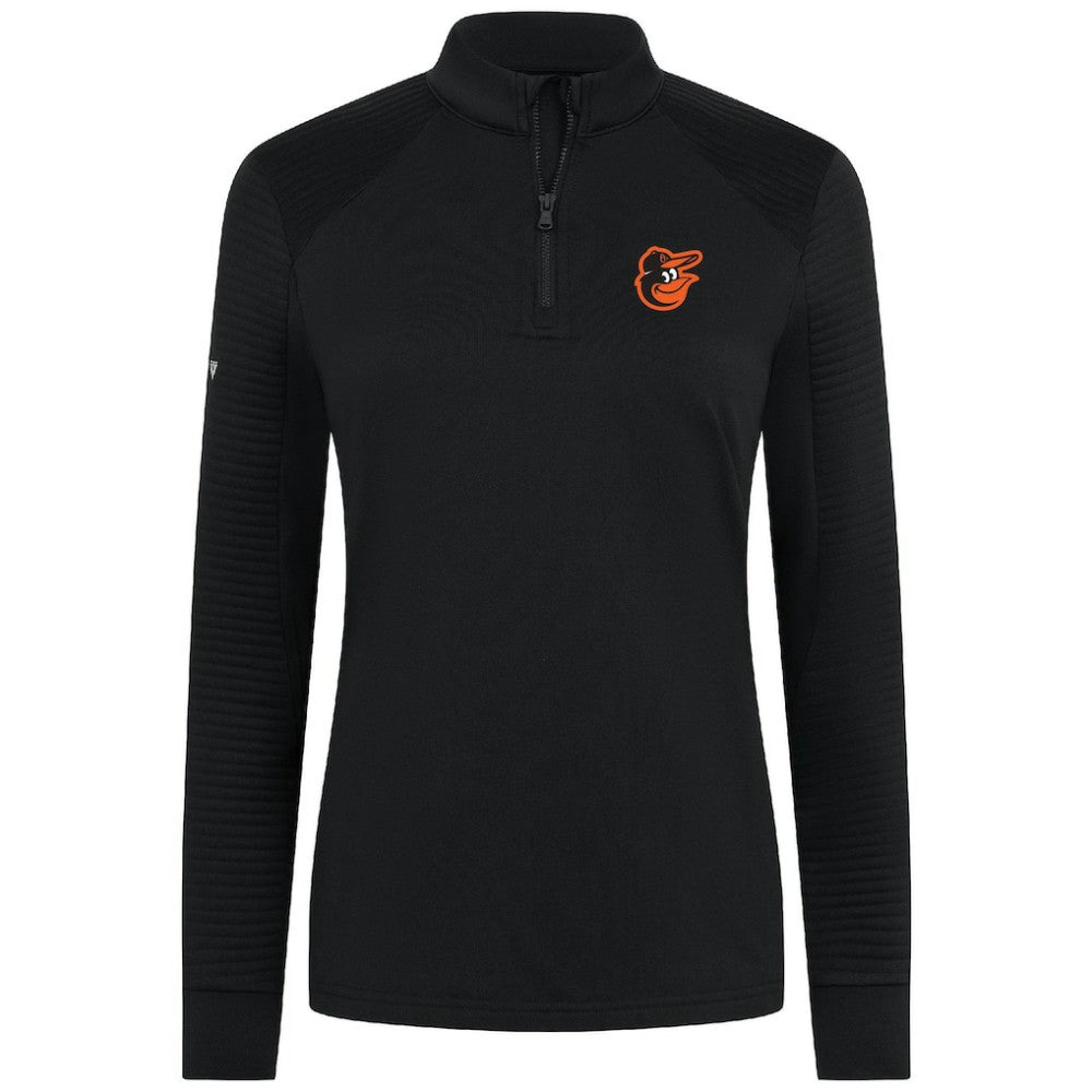 Baltimore Orioles Levelwear Women's Power Insignia 2.0 Quarter-Zip Pullover Top - Black Pullover