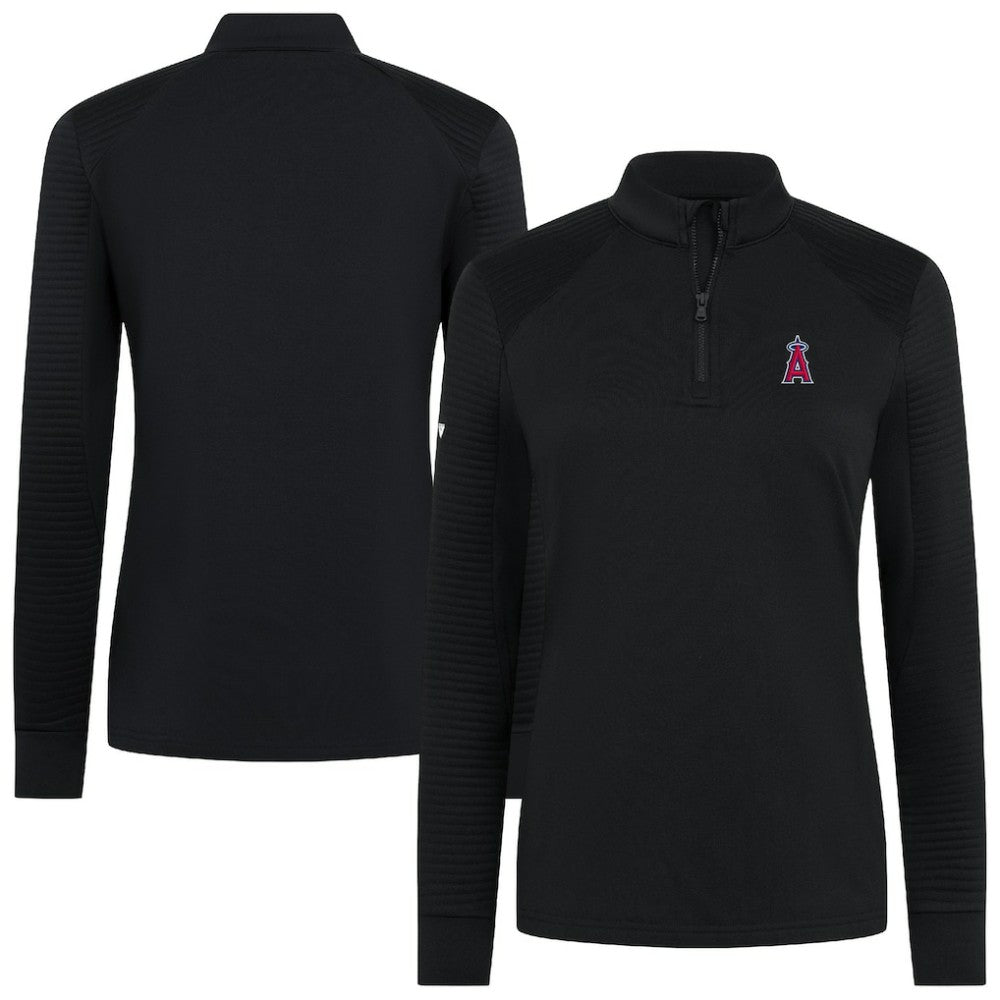 Los Angeles Angels Levelwear Women's Power Insignia 2.0 Quarter-Zip Pullover Top - Black Pullover