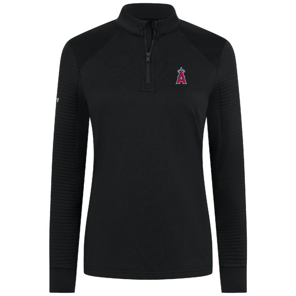 Los Angeles Angels Levelwear Women's Power Insignia 2.0 Quarter-Zip Pullover Top - Black Pullover