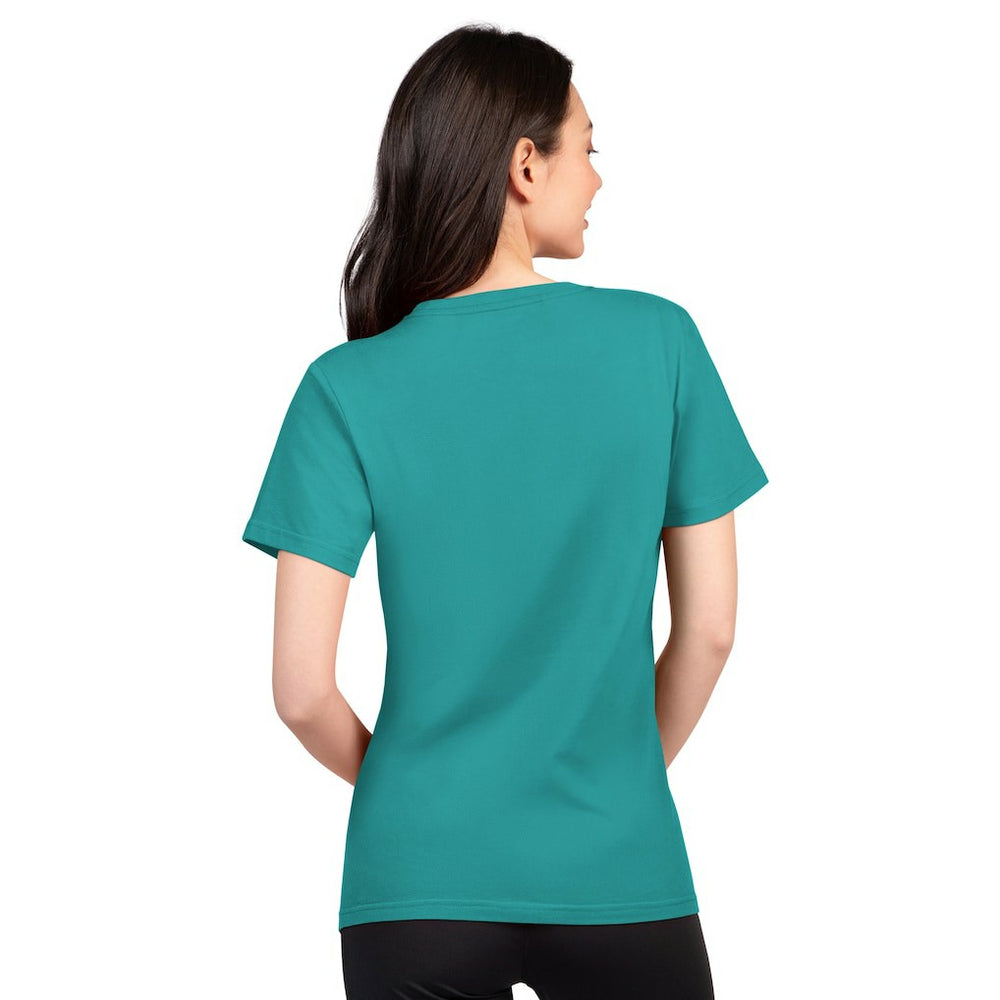 Miami Dolphins G-III 4Her by Carl Banks Women's Super-Slim Lightweight Winning Crew T-Shirt - Aqua T-shirts