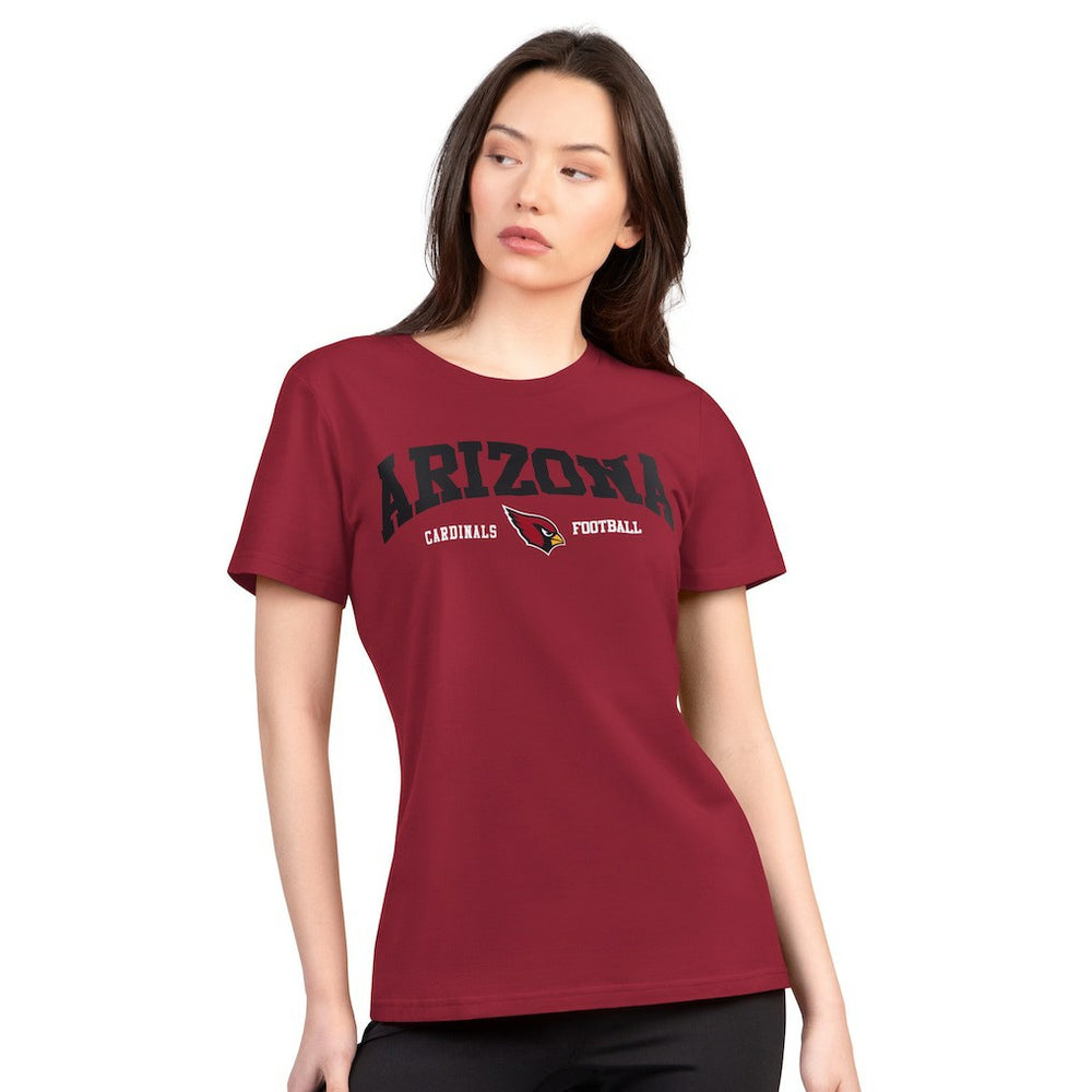 Arizona Cardinals G-III 4Her by Carl Banks Women's Super-Slim Lightweight Winning Crew T-Shirt - Cardinal T-shirts