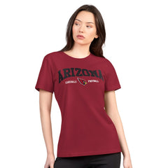 Arizona Cardinals G-III 4Her by Carl Banks Women's Super-Slim Lightweight Winning Crew T-Shirt - Cardinal T-shirts