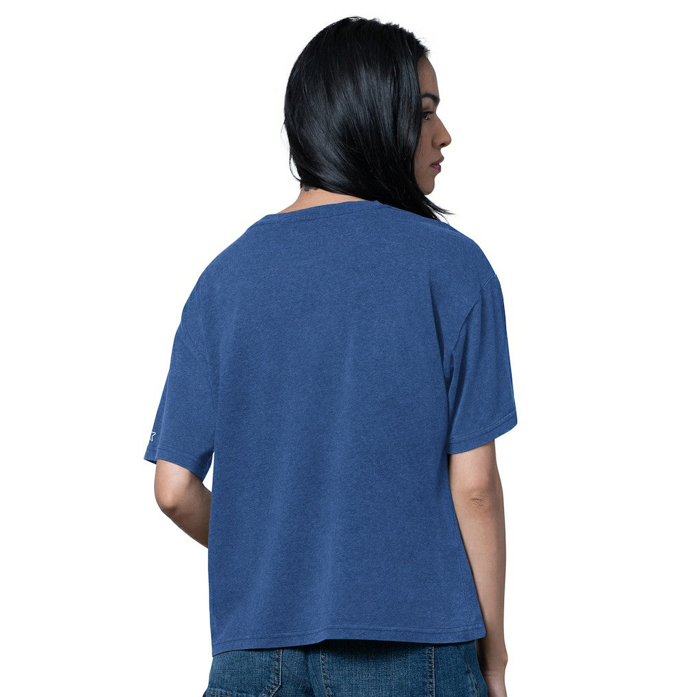 Buffalo Bills Starter Women's Oversized Hall of Fame T-Shirt - Heather Royal T-shirts