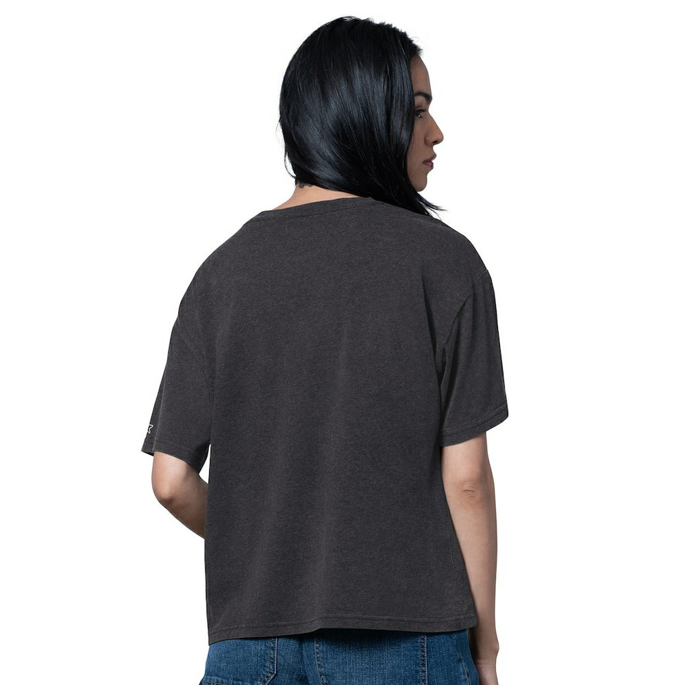 Cincinnati Bengals Starter Women's Oversized Hall of Fame T-Shirt - Heather Black T-shirts