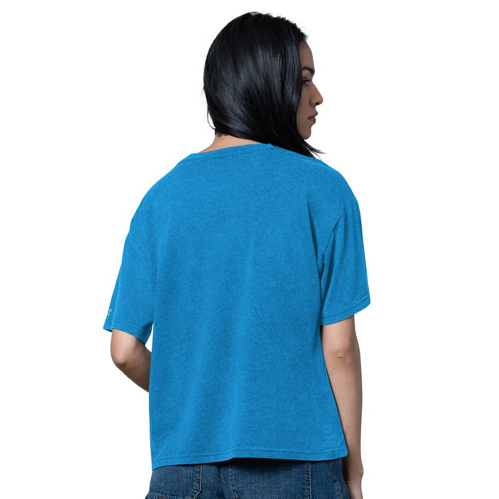 Los Angeles Chargers Starter Women's Oversized Hall of Fame T-Shirt - Heather Powder Blue T-shirts