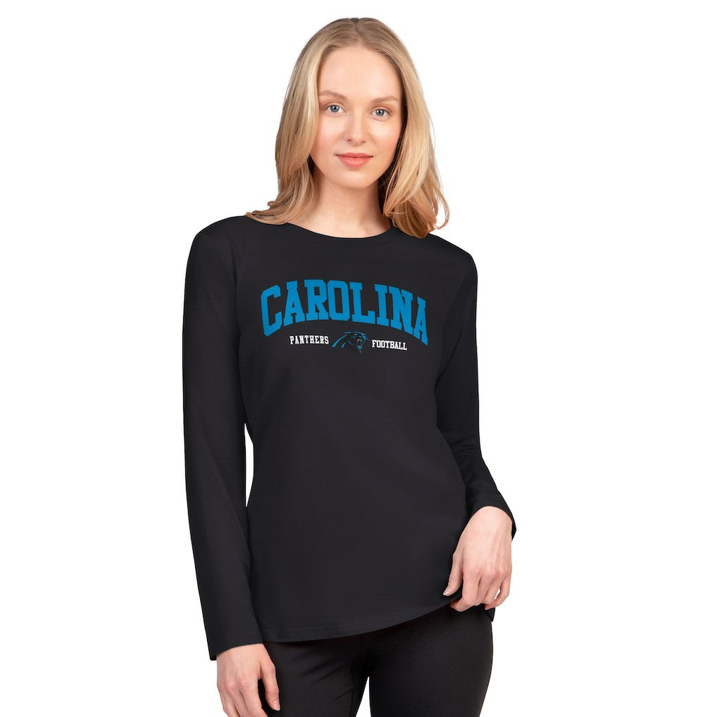 Carolina Panthers G-III 4Her by Carl Banks Women's Best Play Long Sleeve T-Shirt - Black T-shirts