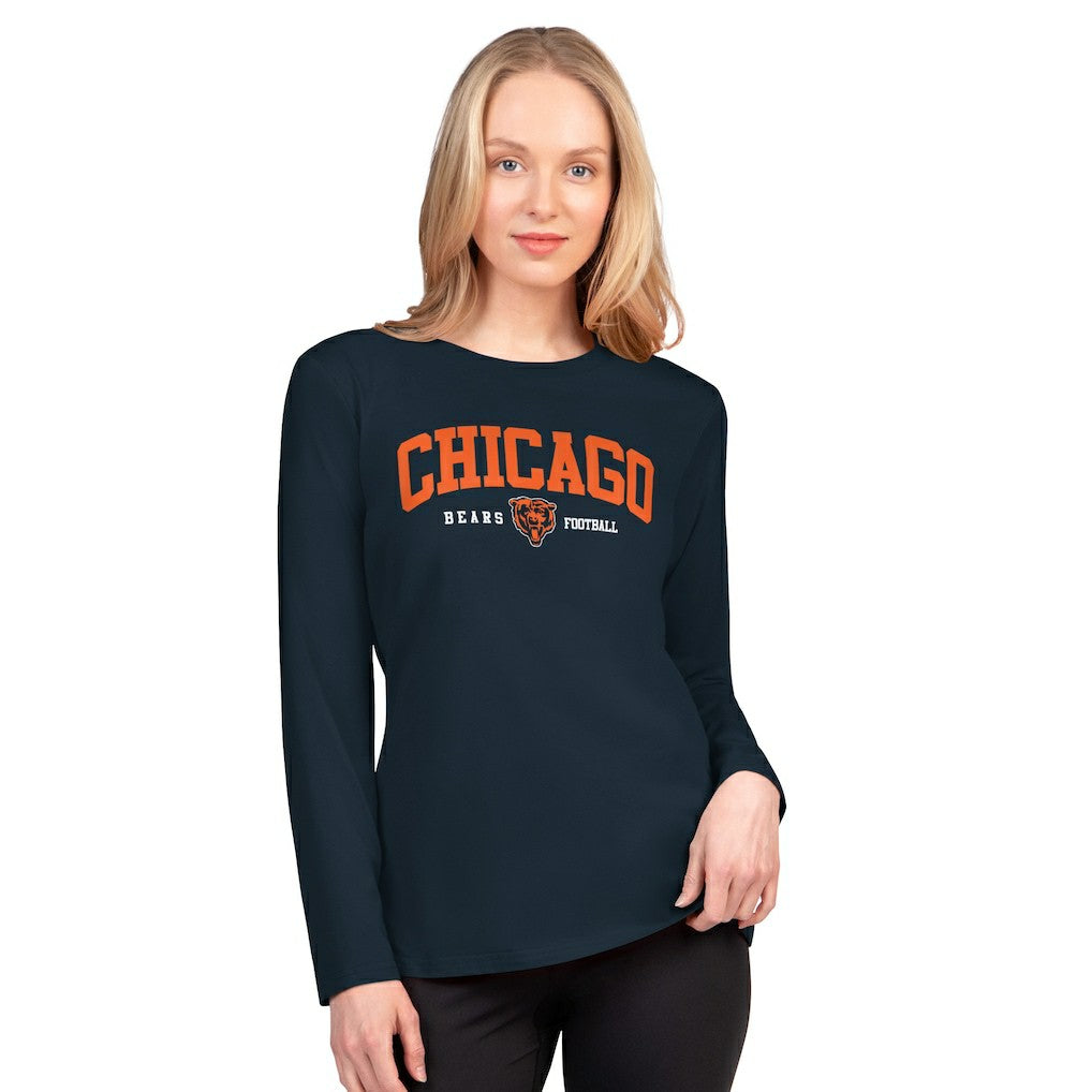 Chicago Bears G-III 4Her by Carl Banks Women's Best Play Long Sleeve T-Shirt - Navy T-shirts