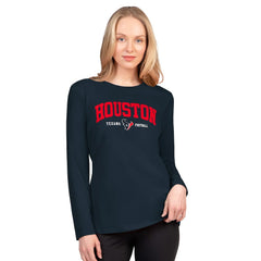 Houston Texans G-III 4Her by Carl Banks Women's Best Play Long Sleeve T-Shirt - Navy T-shirts