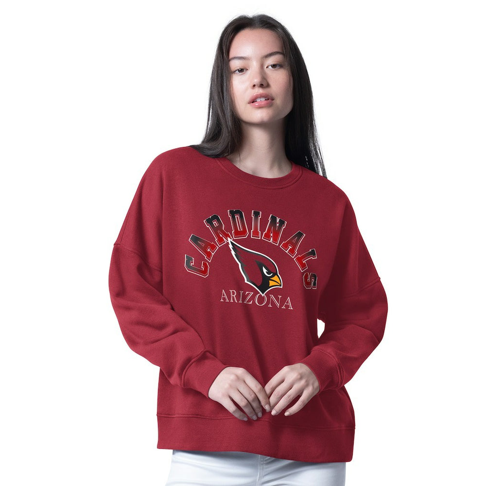 Arizona Cardinals G-III 4Her by Carl Banks Women's Oversized Feud Sweatshirt - Cardinal Sweatshirts