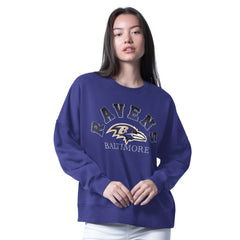 Baltimore Ravens G-III 4Her by Carl Banks Women's Oversized Feud Sweatshirt - Purple Sweatshirts