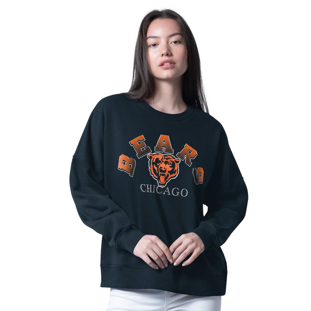Chicago Bears G-III 4Her by Carl Banks Women's Oversized Feud Sweatshirt - Navy Sweatshirts