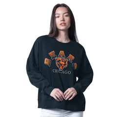 Chicago Bears G-III 4Her by Carl Banks Women's Oversized Feud Sweatshirt - Navy Sweatshirts