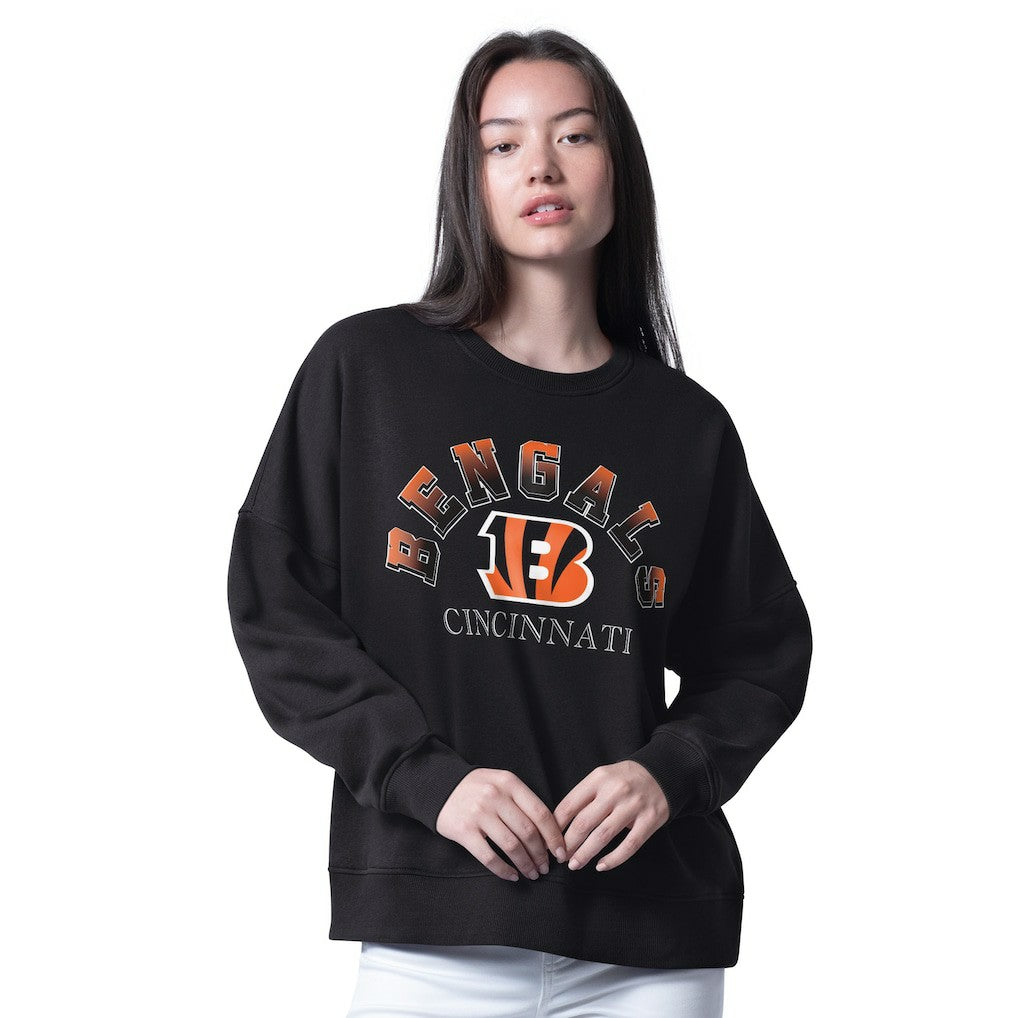 Cincinnati Bengals G-III 4Her by Carl Banks Women's Oversized Feud Sweatshirt - Black Sweatshirts