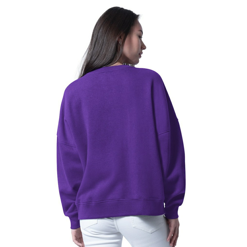 Minnesota Vikings G-III 4Her by Carl Banks Women's Oversized Feud Sweatshirt - Purple Sweatshirts