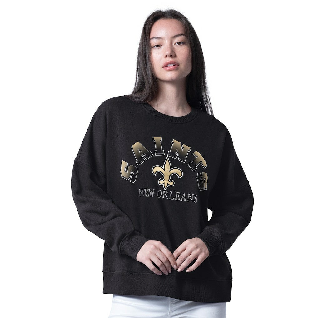 New Orleans Saints G-III 4Her by Carl Banks Women's Oversized Feud Sweatshirt - Black Sweatshirts
