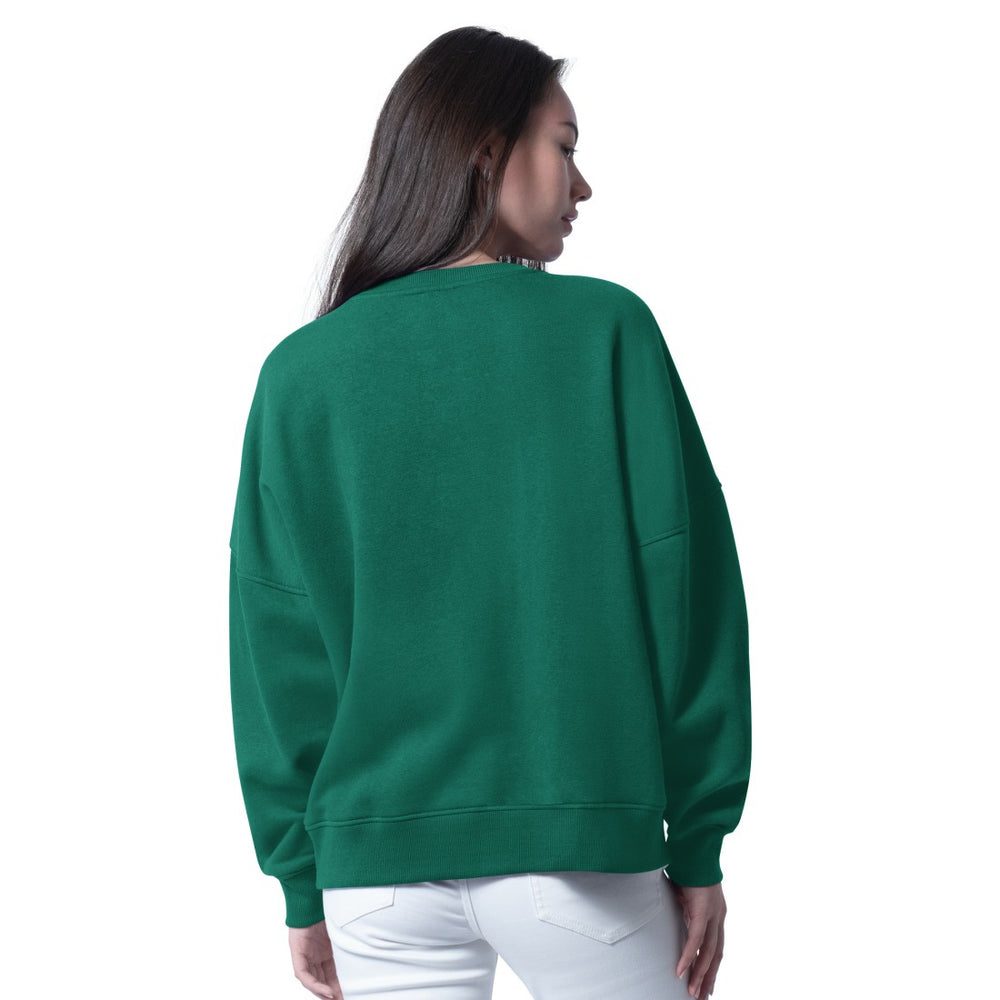 New York Jets G-III 4Her by Carl Banks Women's Oversized Feud Sweatshirt - Green Sweatshirts