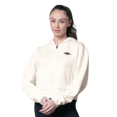 Baltimore Ravens MSX by Michael Strahan Women's Eleanor Full-Zip Hoodie - Cream Hoodies