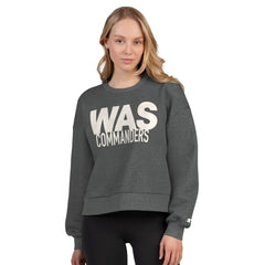 Washington Commanders Starter Women's Show Up Cropped Fleece Pullover Sweatshirt - Heather Gray Pullover