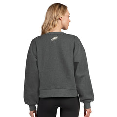 Philadelphia Eagles Starter Women's Show Up Cropped Fleece Pullover Sweatshirt - Heather Gray Pullover