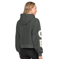 Green Bay Packers Starter Women's Star Player Cropped Fleece Pullover Hoodie - Heather Charcoal Hoodies
