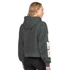 Indianapolis Colts Starter Women's Star Player Cropped Fleece Pullover Hoodie - Heather Charcoal Hoodies