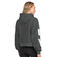 Las Vegas Raiders Starter Women's Star Player Cropped Fleece Pullover Hoodie - Heather Charcoal Hoodies